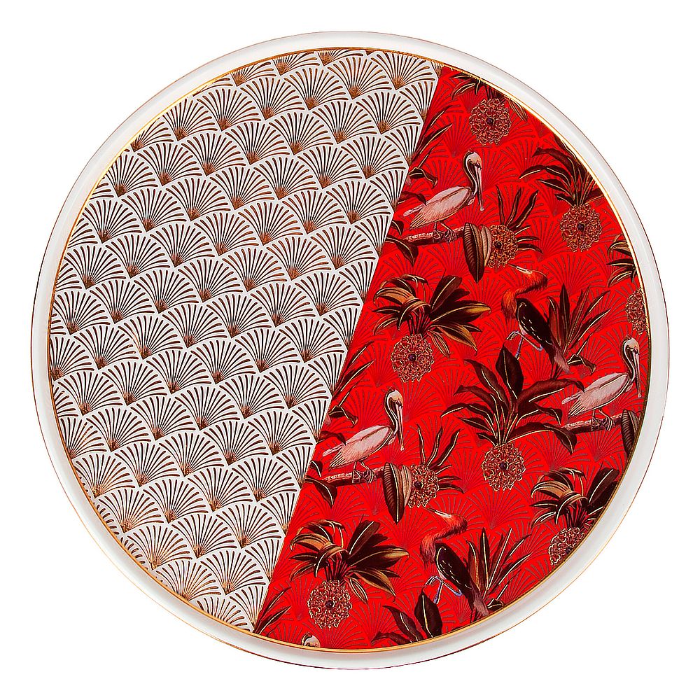 Тортовница на ножке "Casablanca" d=31см. h=10см (фарфор) (подарочная упаковка)