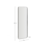 Черное металлическое зеркало Marco 30 x 100 см