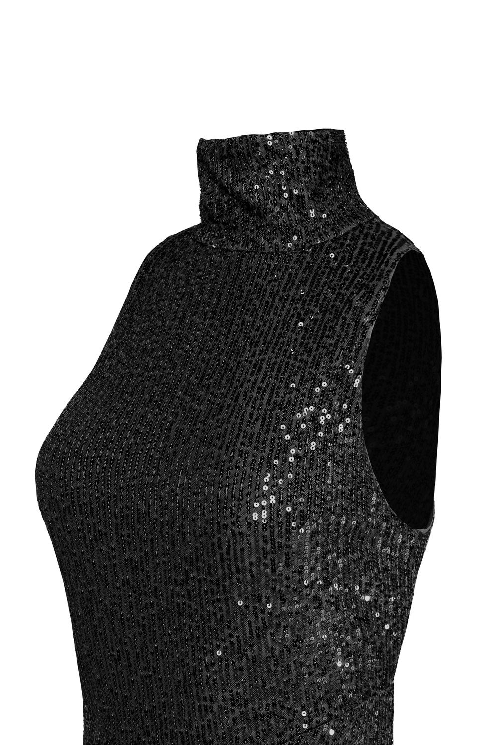 Naked dress” Платье с боди из прозрачных пайеток