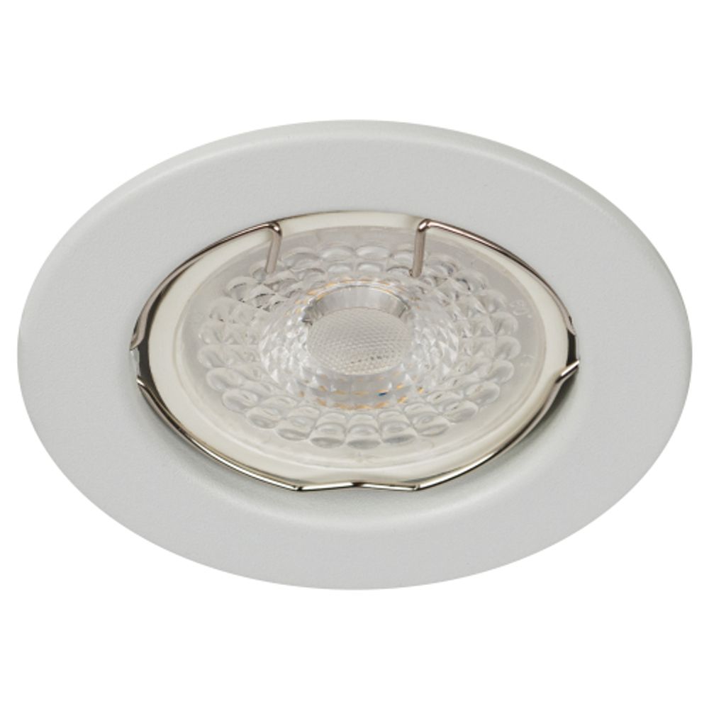 Светильник встраиваемый штампованный ЭРА ST1 SWH под лампу MR16 GU5.3 белый матовый | Штампованные встраиваемые светильники