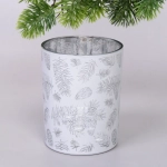 Подсвечник «Зимняя хвоя» 10*12,5 см, Белый