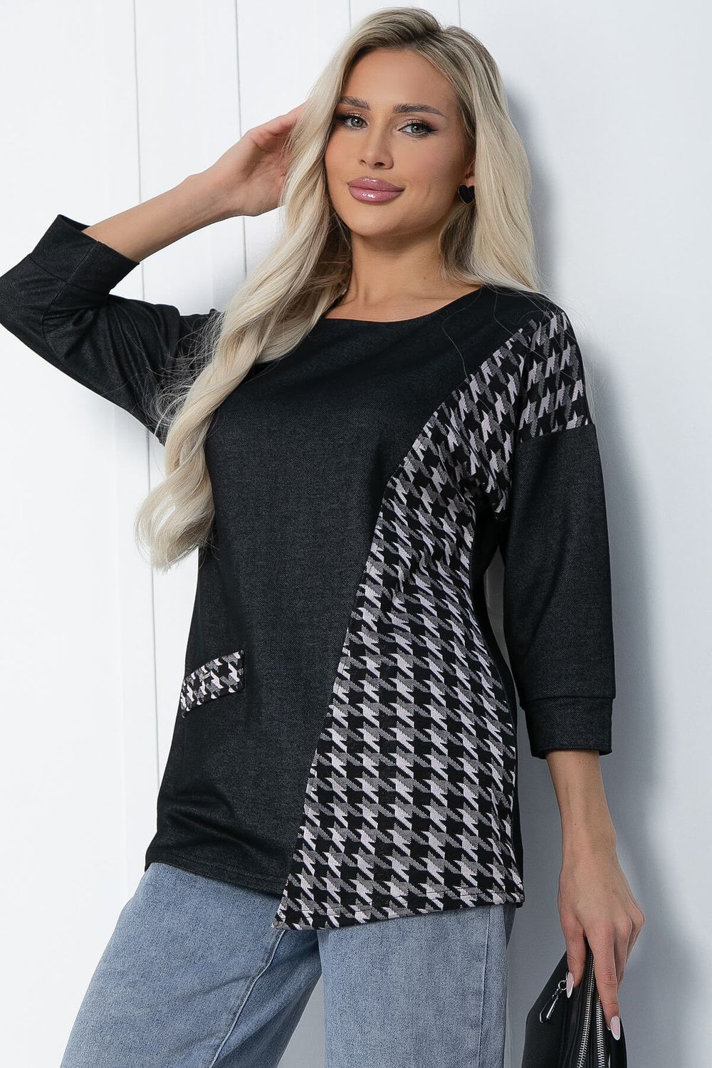 Джемпер Глория (графит/розовый) Б12198-30 LT Collection