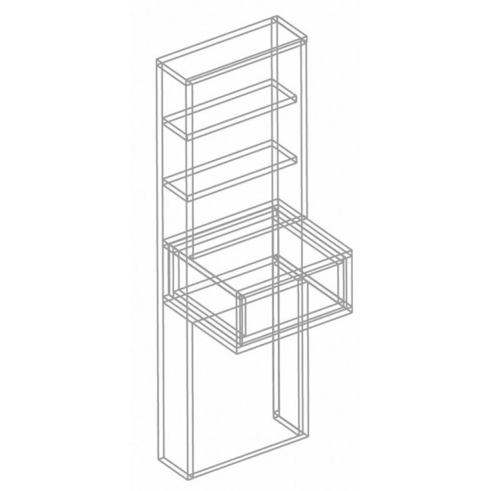 Тумба прикроватная навесная (ЛЕВАЯ), МС "Анита",