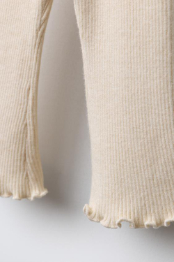 ZARA БРЮКИ FLARE В РУБЧИК, СЛОНОВАЯ КОСТЬ