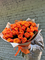 Букет роз эквадор в ассортименте (35 шт 60 см)