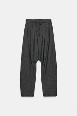 ZARA БРЮКИ BAGGY — ZW COLLECTION LIMITED EDITION, СЕРЫЙ