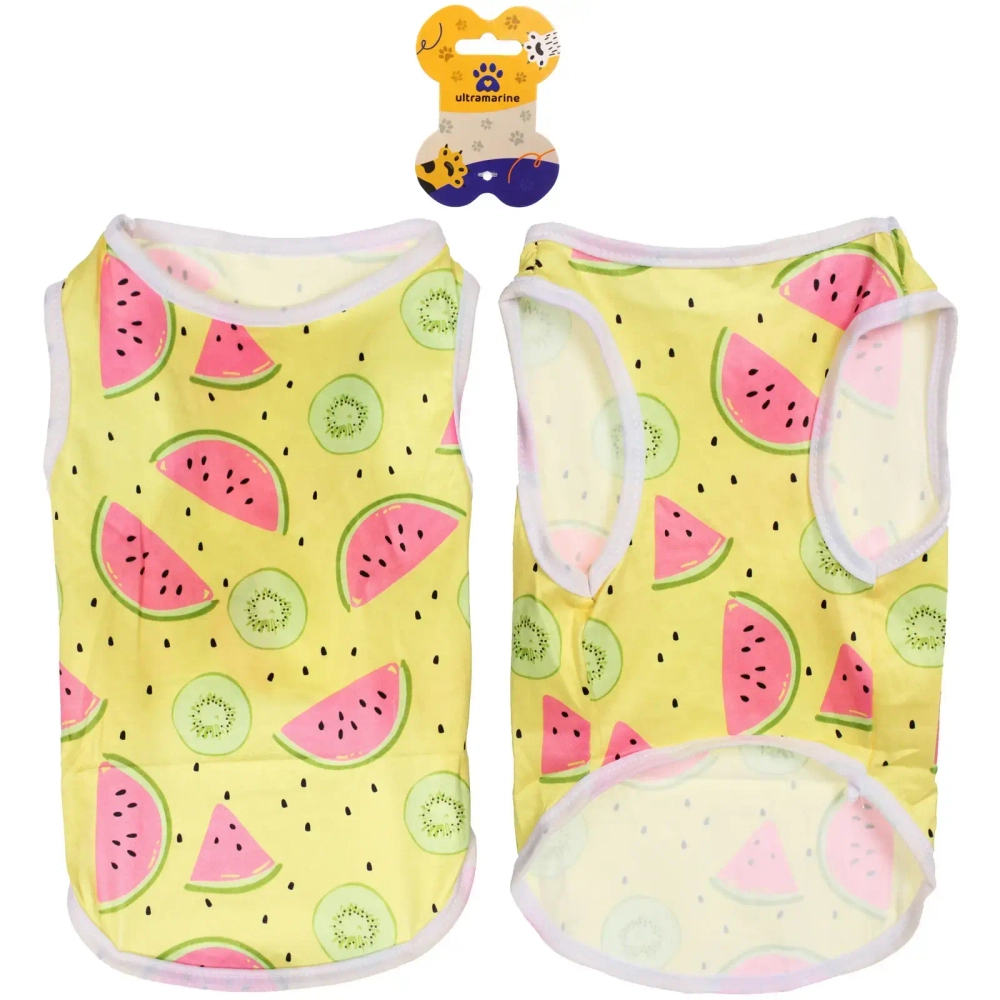 Майка для кошек и собак мелких пород «БРО на стиле», арбузики, размер S (длина спинки 26см, объем груди 32см, от 2 до 4кг)