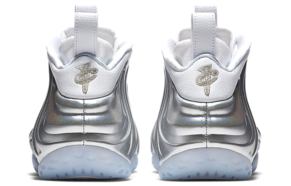 Кроссовки Nike Foamposite One Chrome White (Женская размерная сетка)