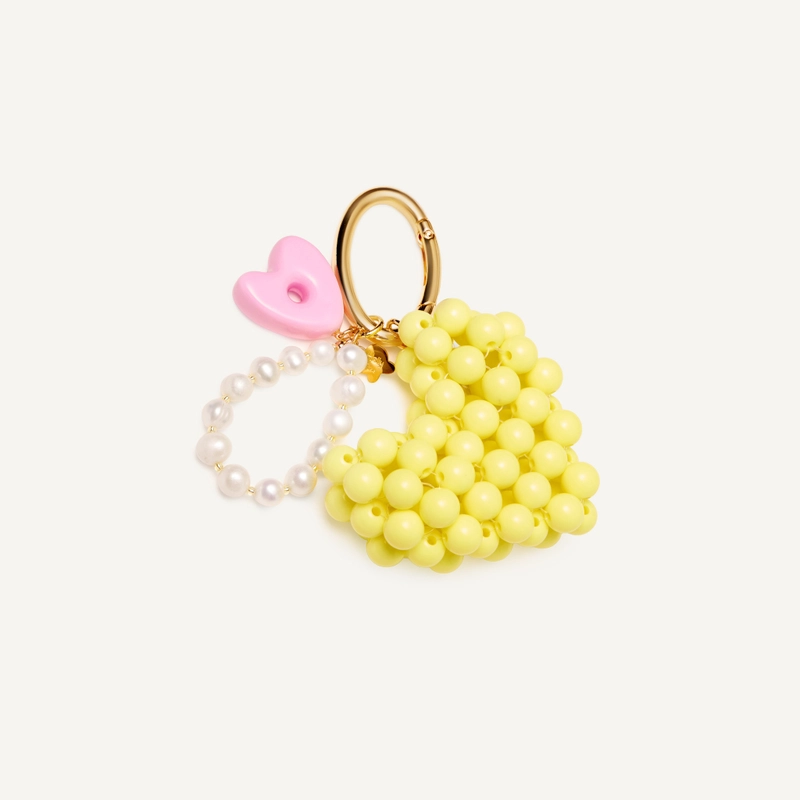 Брелок Твоя Сердечная Буква – Желто-розовый