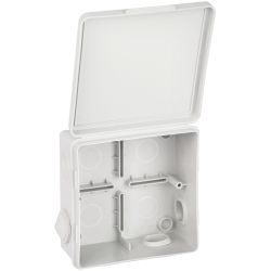 Распаячная коробка ЭРА KOR-100-100-50-8g открытой установки серая 100х100х50мм с гермовводами 8 вх. IP54