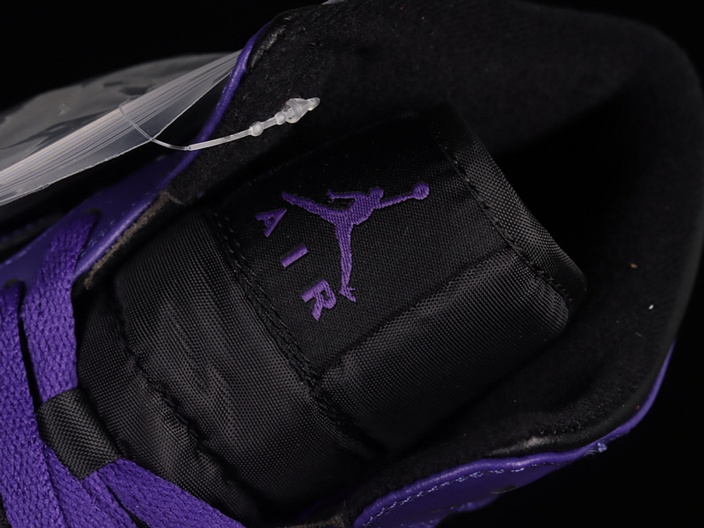 Air jordan 1 mid purple black new arrivals