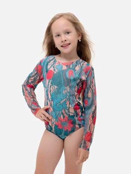 Сплошной детский купальник "Морские единороги"