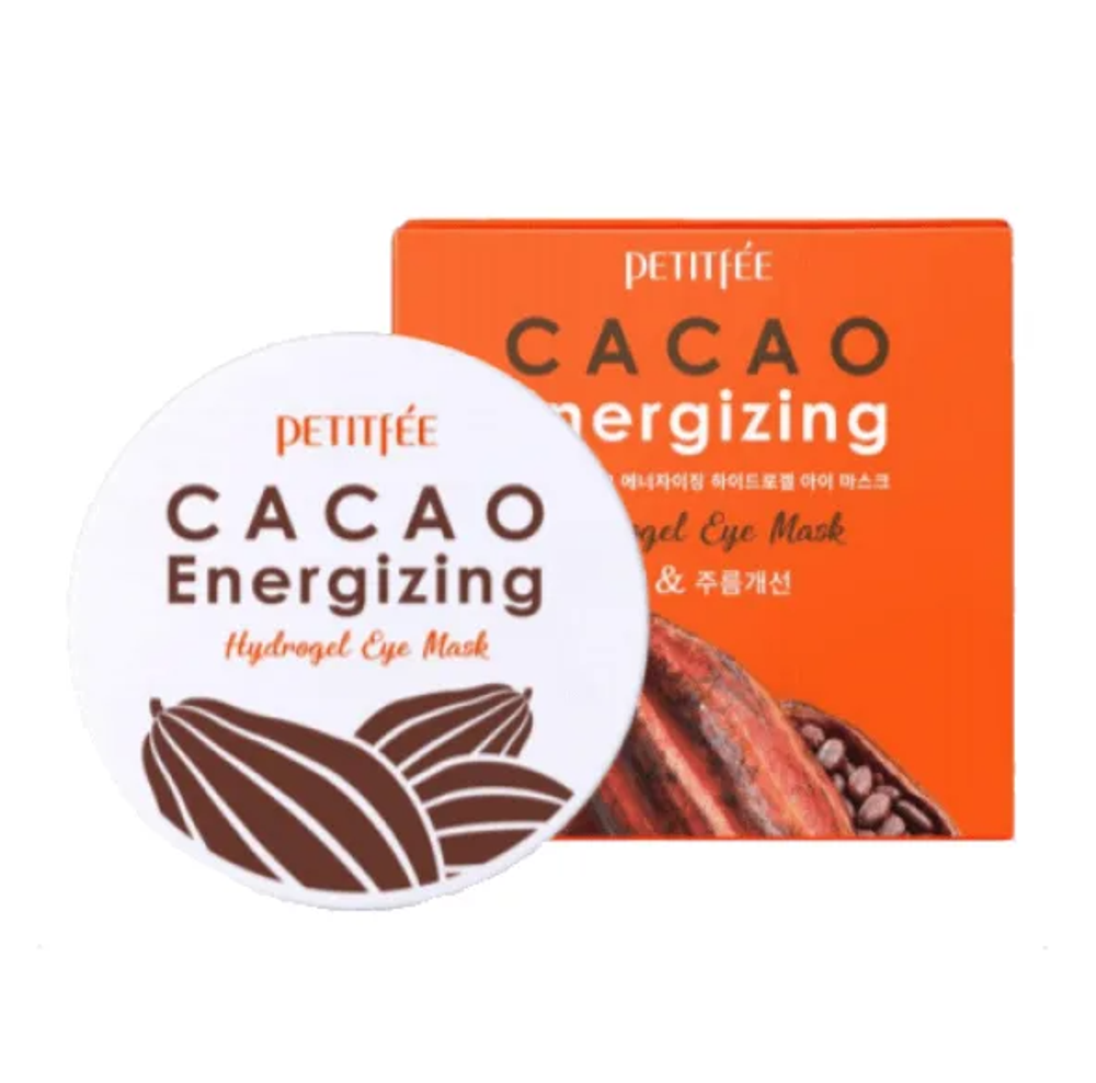 Патчи с какао Petitfee Cacao energizing hydrogel eye mask, 60шт