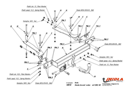 Фаркоп IMIOLA H.010 Honda Accord седан 2002-2008(паспорт и сертификат в комплекте)(без электрики)