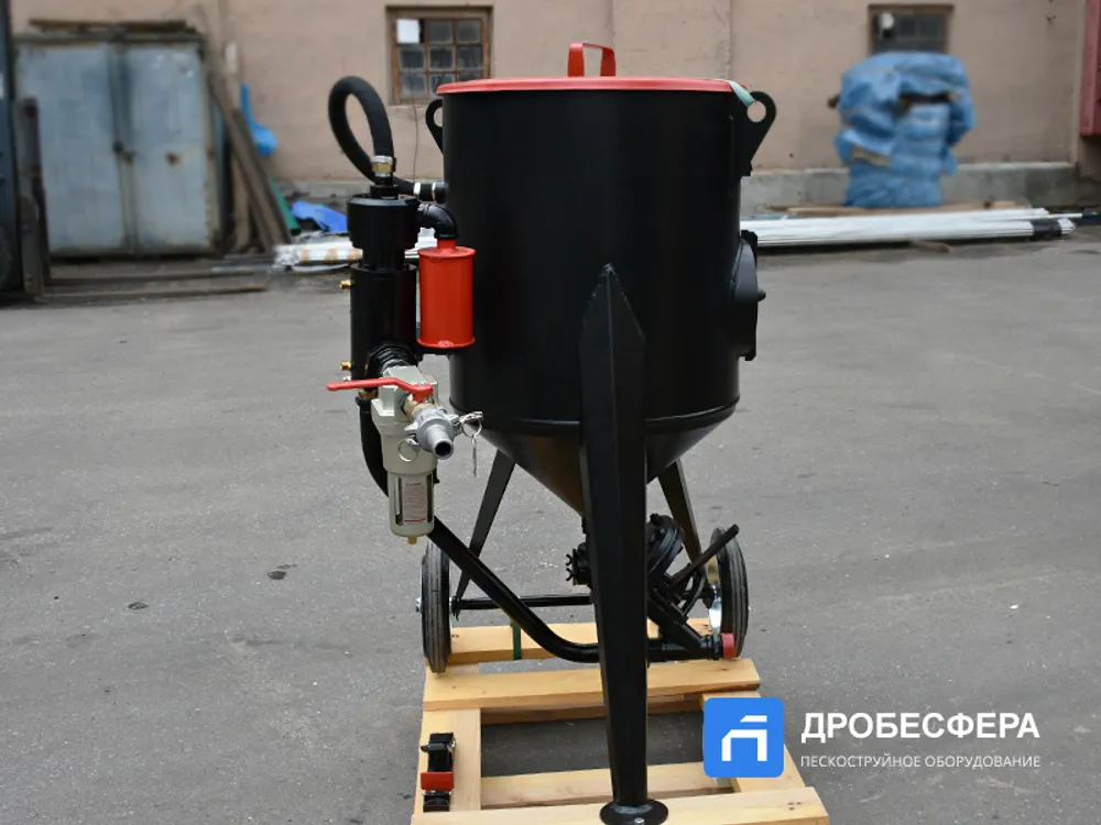 Пескоструйный аппарат PST-PS-75-3 без рукава TWIN с шиберным дозатором
