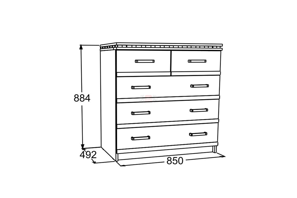 Комод №1 Ольга-13 ясень анкор темн/ясень анкор св