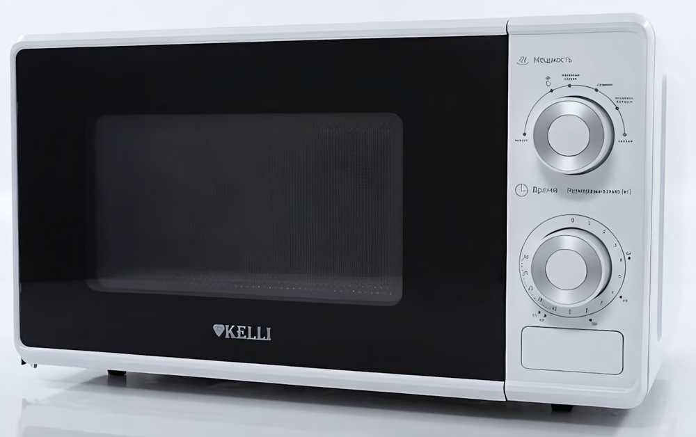 Микроволновая печь KELLI KL-5051 V - 20 л, функция разморозки, подсветка, таймер, 6 реж. приготов. мощность 700 Вт, БЕЛЫЙ