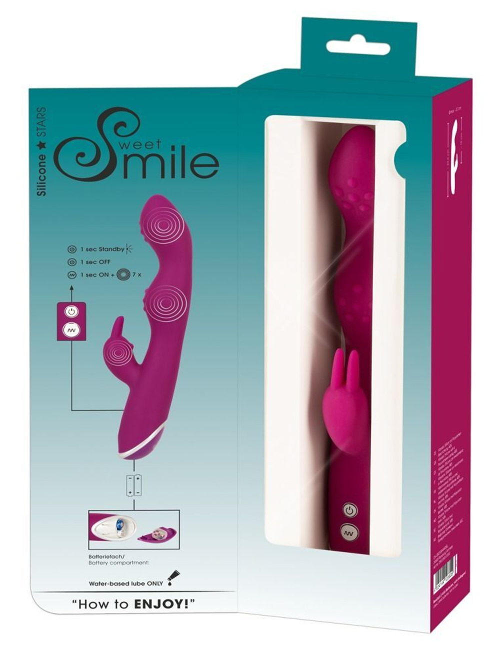Фиолетовый вибратор A & G-Spot Rabbit Vibrator для стимуляции зон G и A - 23,6 см. (Цвет: фиолетовый)