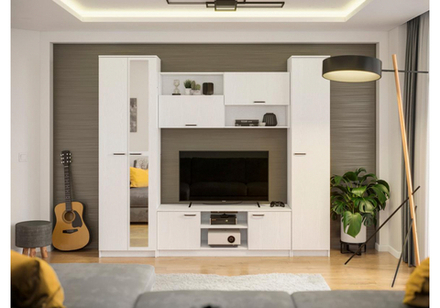 Готовая гостиная Woodville Бертелена белое дерево, белое дерево