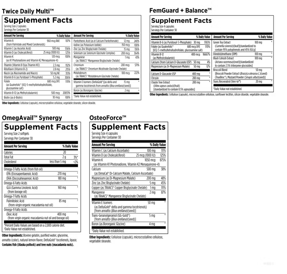 Designs For Health - Women's Twice Daily Essential Packets - 60 packets