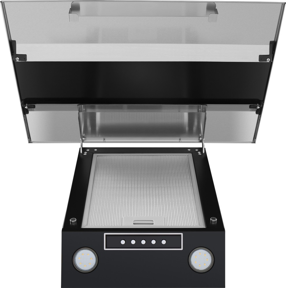 Кухонная вытяжка MAUNFELD Bridge 50 нержавеющая сталь\черное стекло