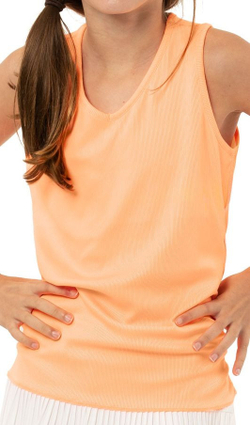 Футболка для девочки теннисная Lucky in Love Girls Lightweight Rib Tank - Оранжевый