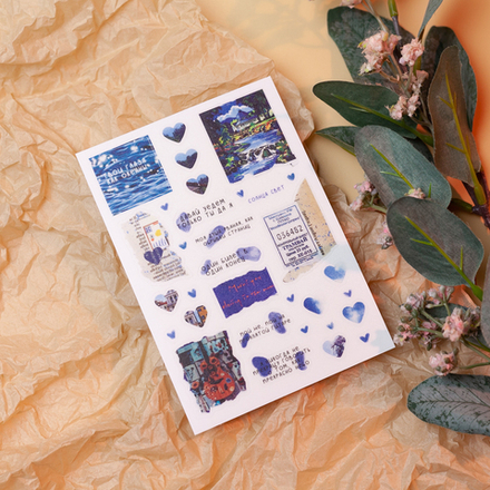 Стикерпак "Коллаж синий" ✂️