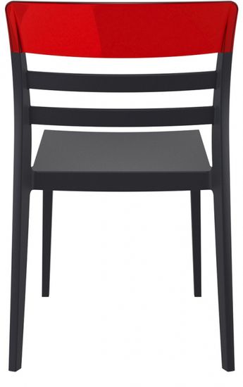 Стул пластиковый Mone черный, красный