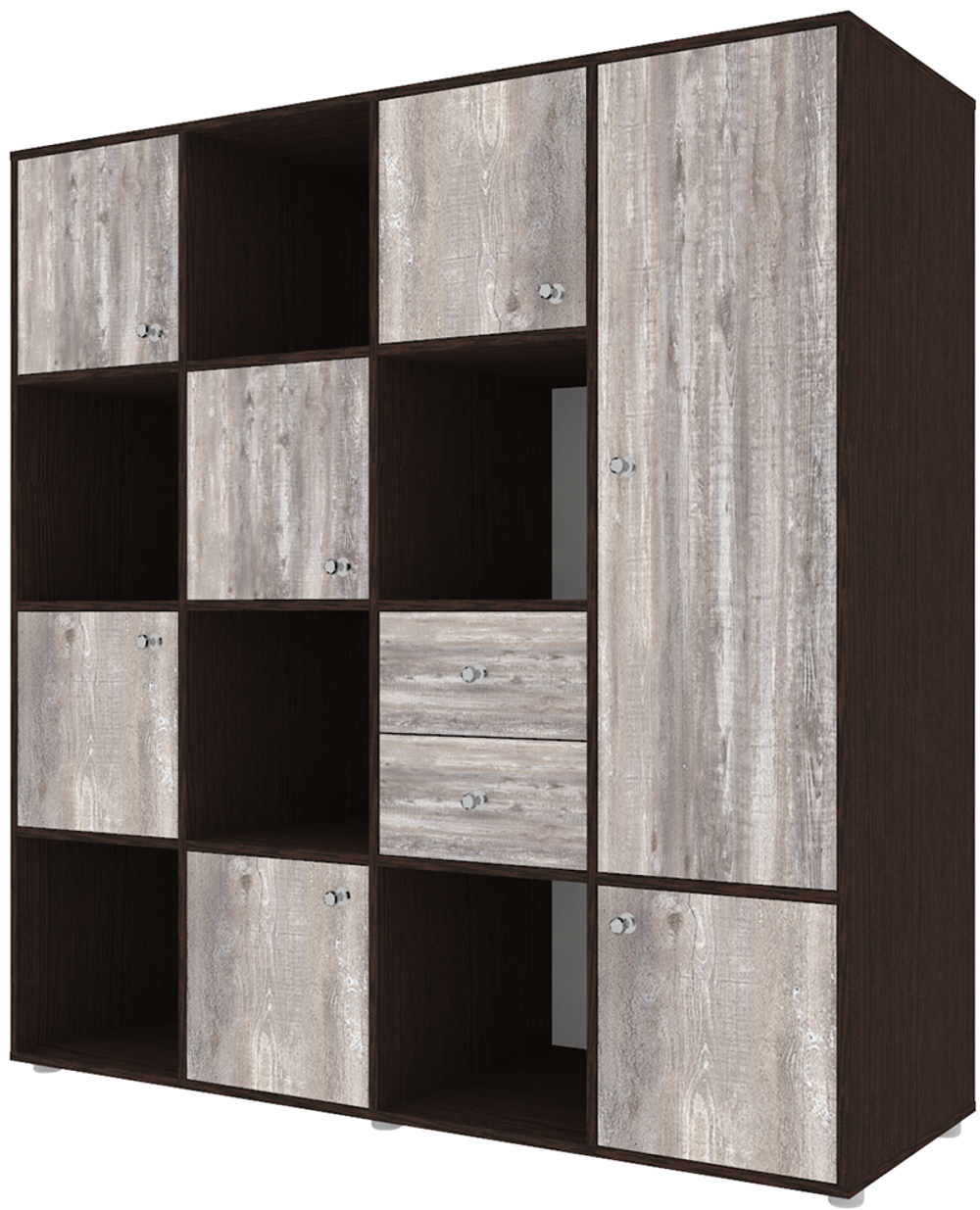 Стеллаж КарИВи Джери 2 Венге Бетон