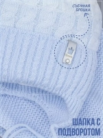 Шапка зимняя вязаная с помпоном и снуд детский