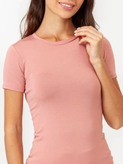 Футболка облегающая однотонная