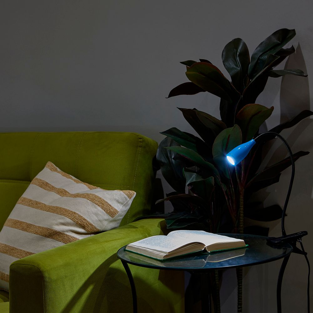 ULM-D501 4W-4000K BLUE Светильник настольный светодиодный прищепка. Механический выключатель. Синий. TM Uniel