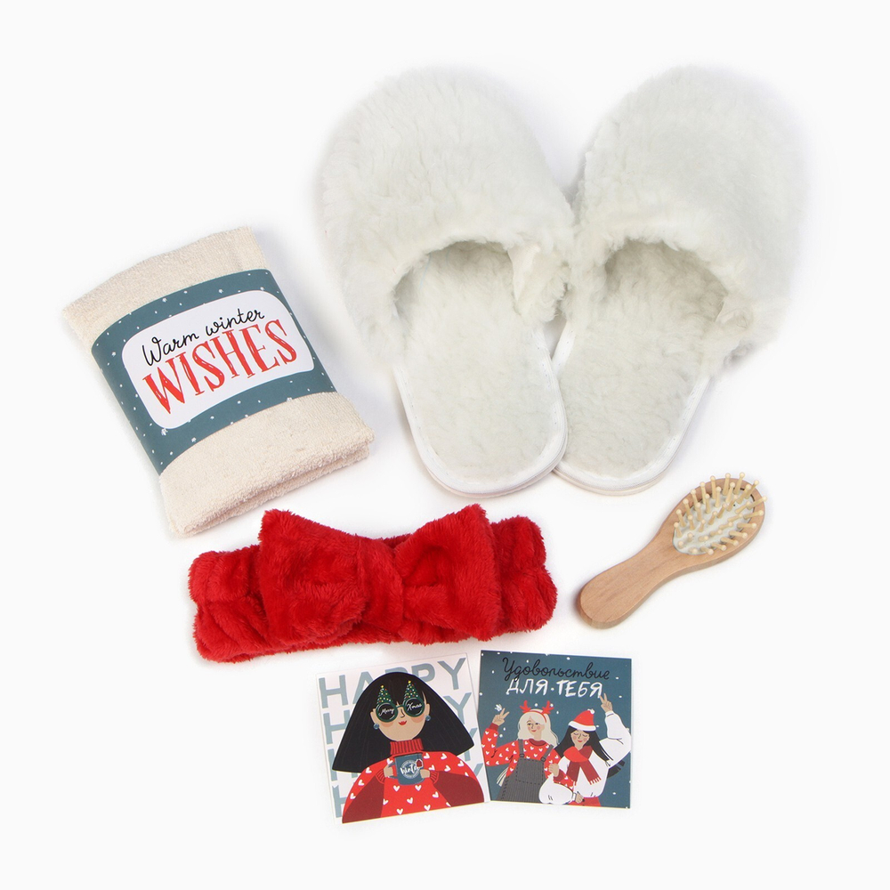 Набор подарочный Warm winter wishes полотенце 30х60см  и акс (4 предм)