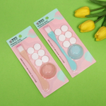 Набор косметический «Beauty», чаша, кисточка и 6 масок, цвет мятный и розовый, 15,2*6,3см