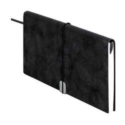 Еженедельник датированный 2026 ESCALADA, 175х95 мм, 64 л., арт. 70392/ 40 ТИВОЛИ ГЛОСС ЧЁРНЫЙ (кожзам: мягкий переплёт, материал обложки: искусственная кожа "Тиволи глосс"; декор: блинтовое тиснение; способ крепления блока: ниткошвейный; вн. блок: 64