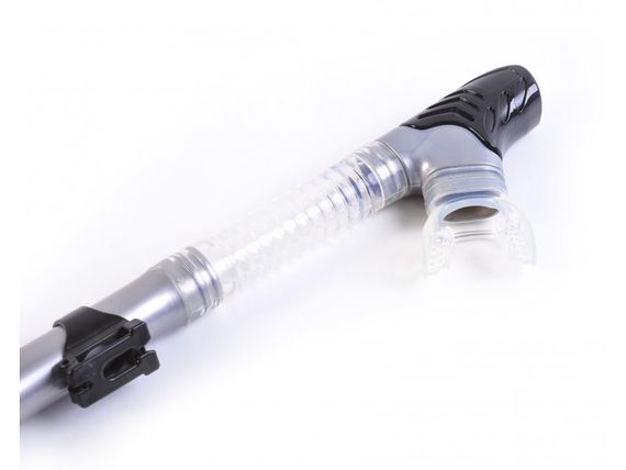 Трубка с клапаном Sargan Селена Прозрачный силикон Silver Серебристая