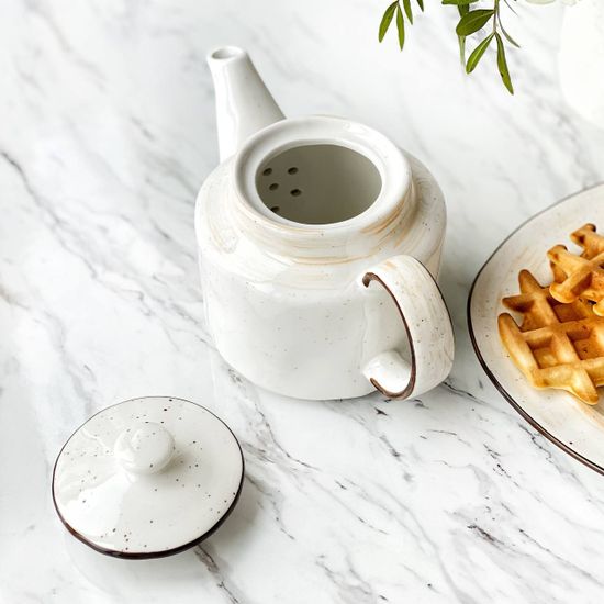 Чайник Latte 700 мл, ручная работа, фарфор