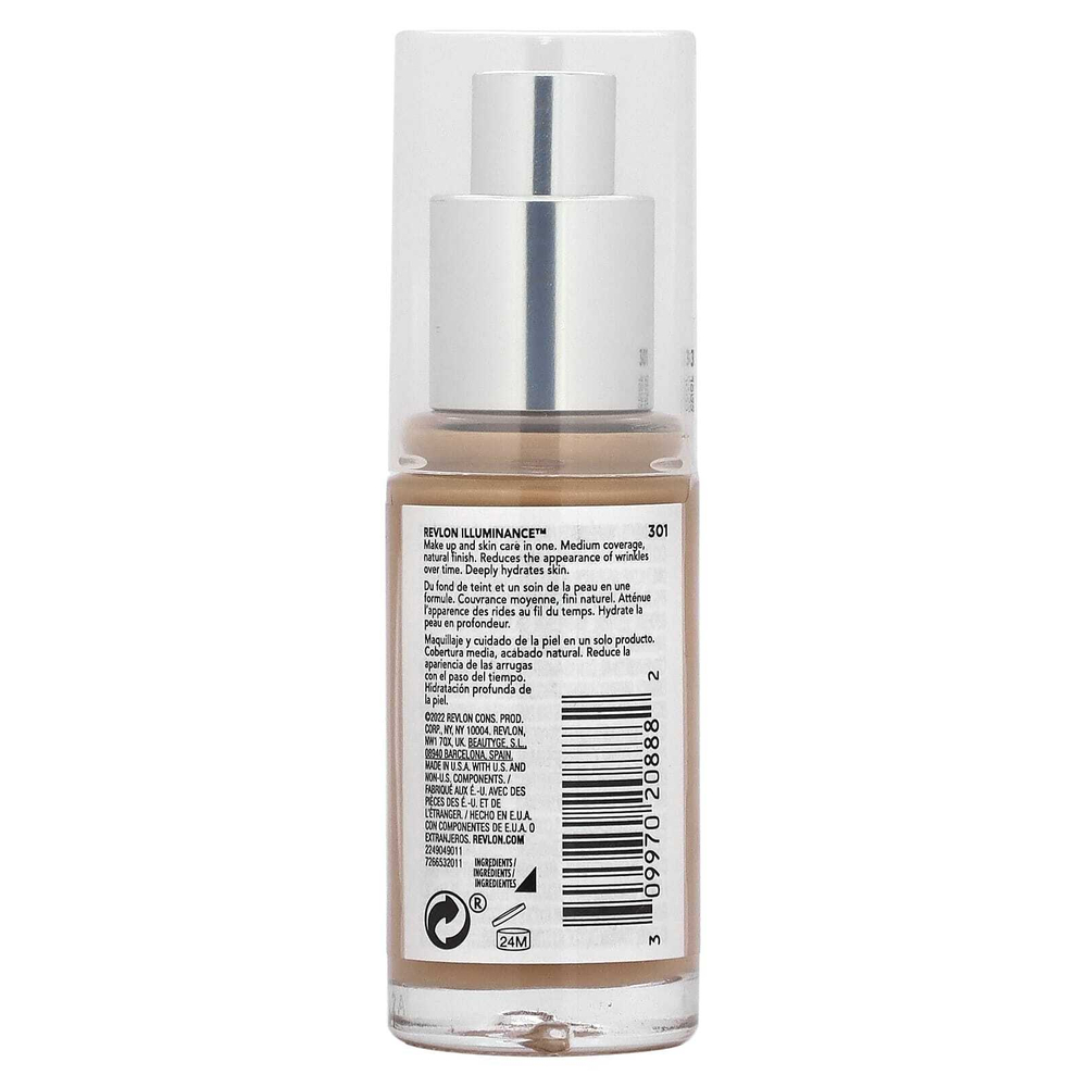 Revlon, Illuminance, тональная основа для ухода за кожей, 301 холодный бежевый, 30 мл (1 жидк. унц.)