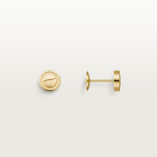 Пусеты Cartier LOVE stud earrings в желтом золоте