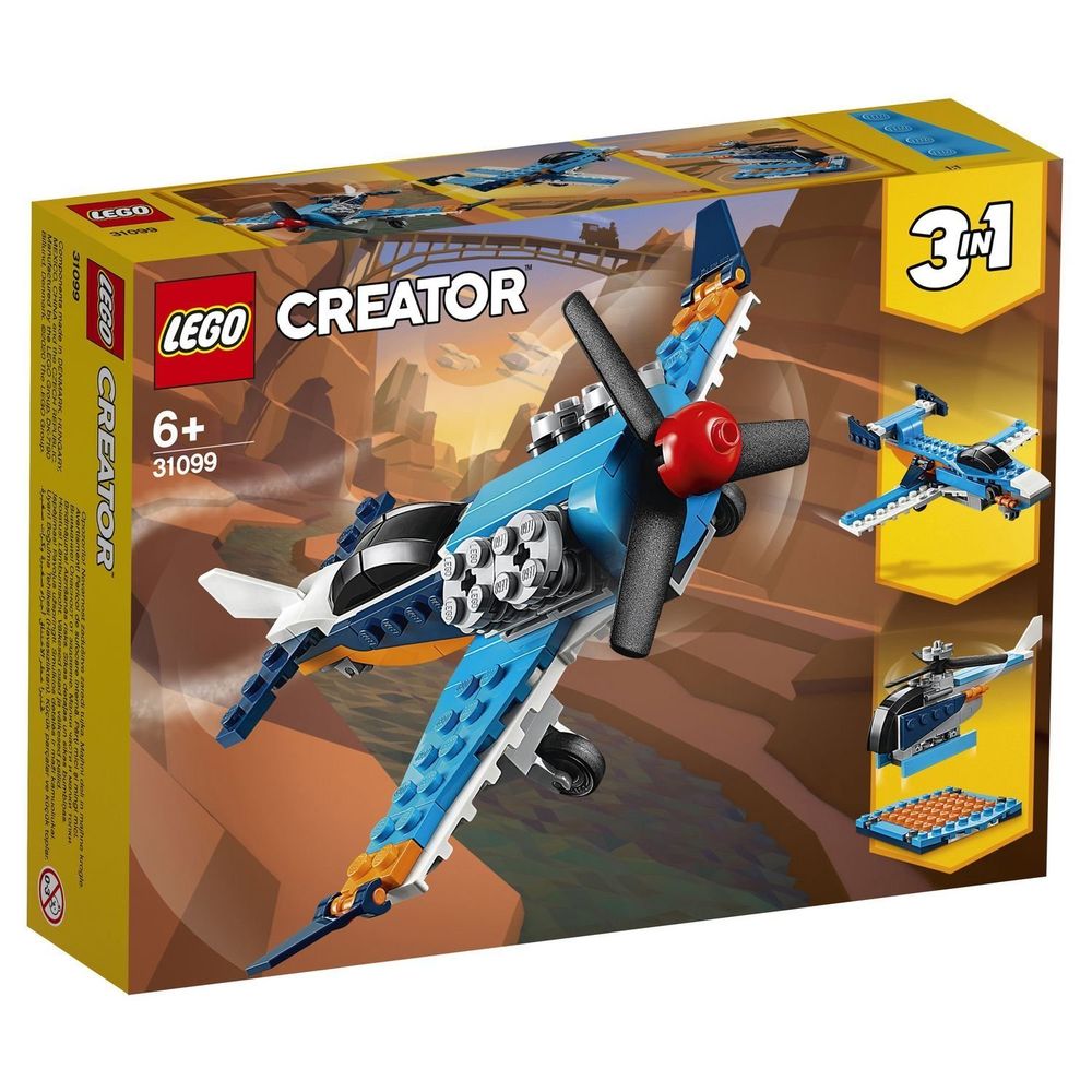 Винтовой самолёт Creator LEGO 3 в 1