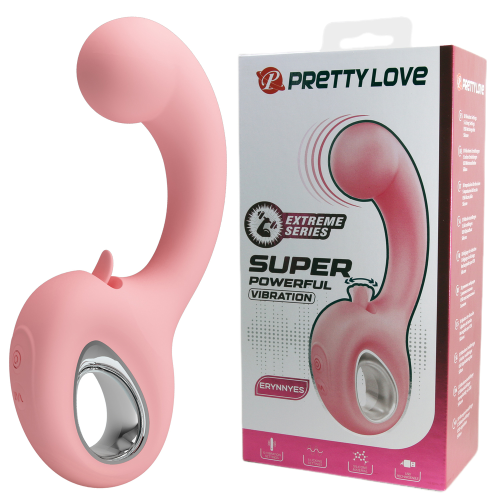 Вибратор для точки G с язычком Pretty Love Erynnyes BI-300104