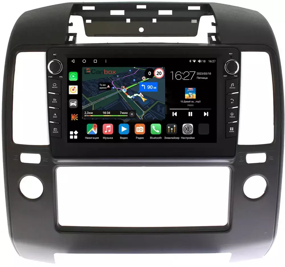 Магнитола для Nissan Navara D40 2004-2008 кондиционер - Canbox 9-1103 Android 10, ТОП процессор, CarPlay, 4G SIM-слот