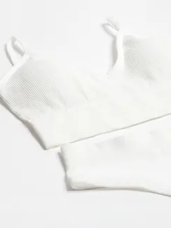 Комплект женский (топ, трусы) цвет белый, р-р 42-44