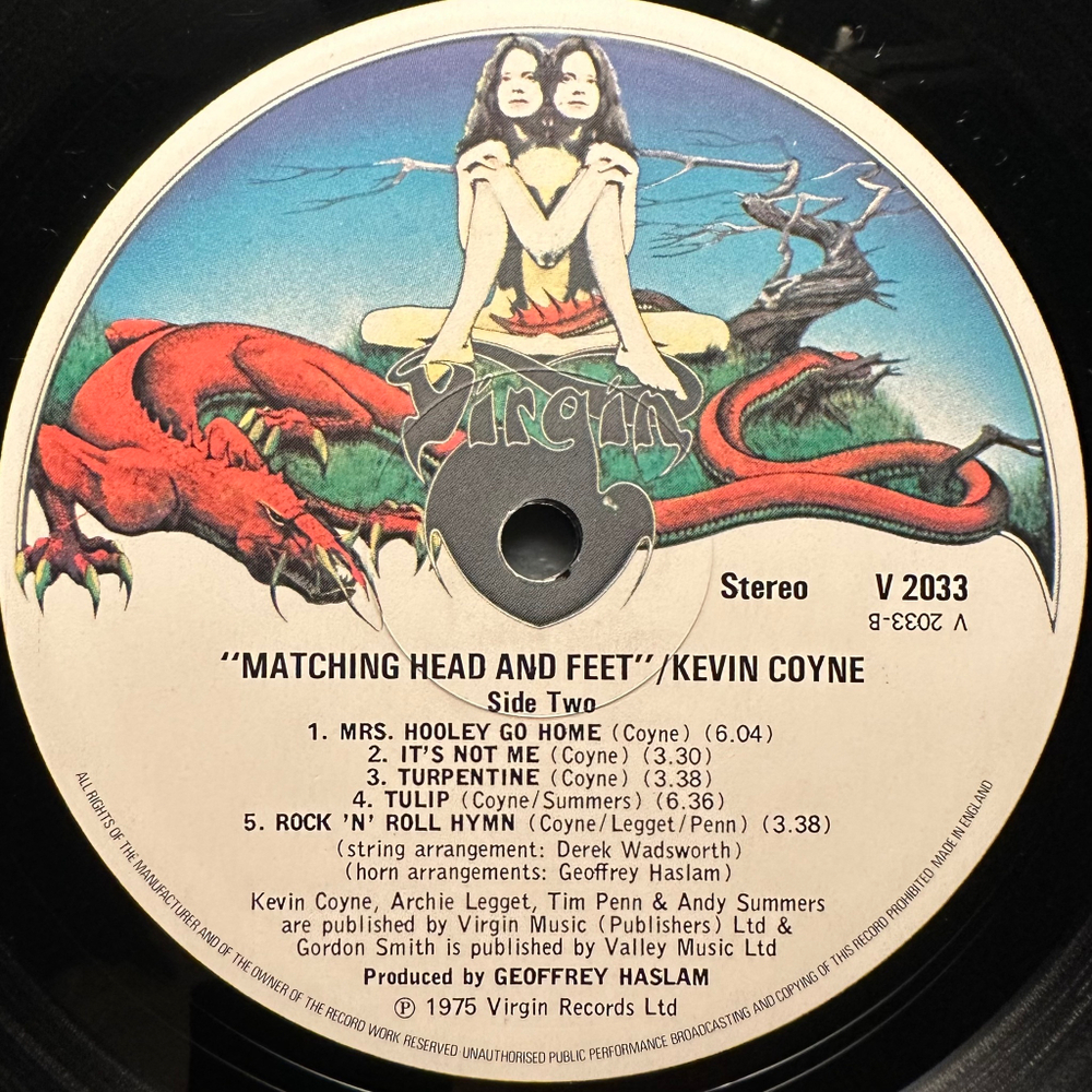 Kevin Coyne - Matching Head And Feet (Англия 1975г.) Misprint