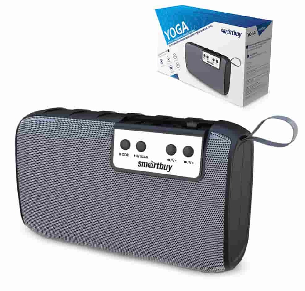 Акустическая система SmartBuy YOGA, 5Вт, Bluetooth, MP3, FM-радио, (SBS-5050)