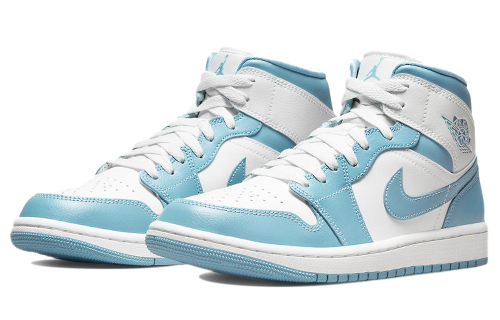 Кроссовки Air Jordan 1 Mid "University Blue" (Женская размерная сетка)