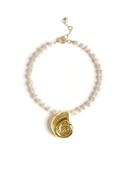 Колье "Вig Pearl Shell" Gold