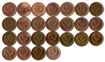 Набор 1 копейка СССР (25 монет без повторов) 1968-91 м,л. №1
