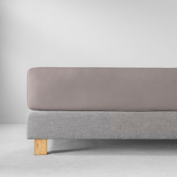 Простыня на резинке 100x200 Estella 800 kiesel серо-коричневая