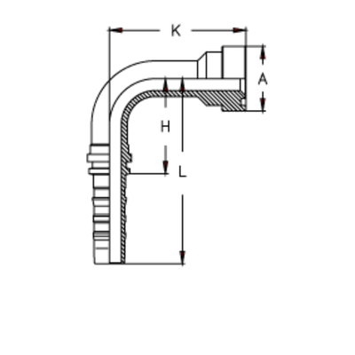Фитинг DN 38 SFS CAT 1.1/2 63.5 (90) CS удлинен. К=106